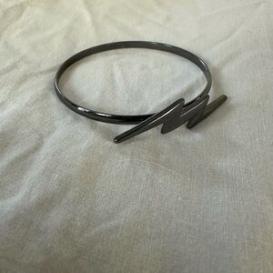 Silver Zigzag Bangle Bracelet
